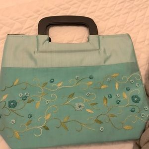 100% Silk Embroidered Purse Evening Bag